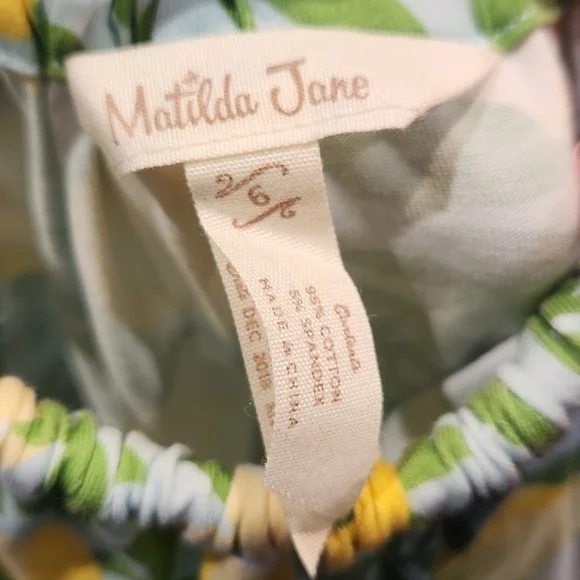 EUC Matilda Jane Lemons Girls sz 6 Sleeveless Dress - Picture 6 of 6